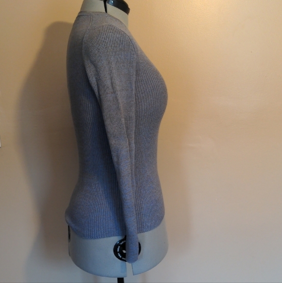 Moda International Charcoal V-Neck Sweater - Picture 2 of 5